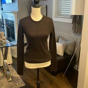 AQUA 100% Cashmere Brown Crew neck sweater in XS